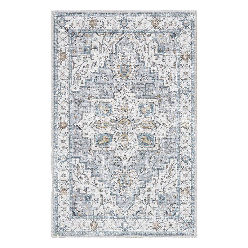 Tapis d'intérieur lavable Norajah Chenille Mashine, Rectangle 3 pi x 5 pi