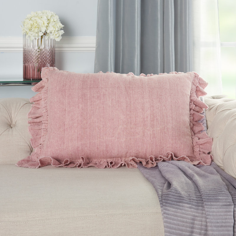  Coussin en lin, Naturel, 24 po x 16 po, Rectangle
