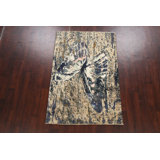 One-of-a-Kind 4'2" X 6'2" New Age Area Rug in