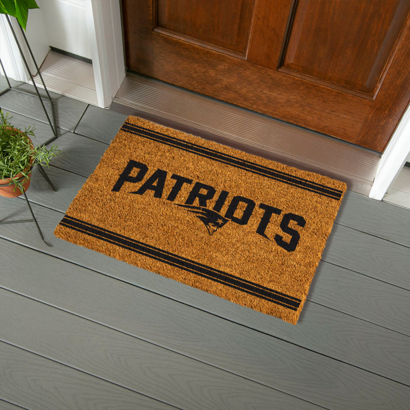 28in. x 16in. NFL Single Color Outdoor Coir Door Mat, Patriots