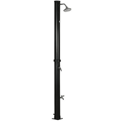 Solar Powered Temperature Controlled Portable Metal Rust-free Free Standing Outdoor Shower and Footwash Spout