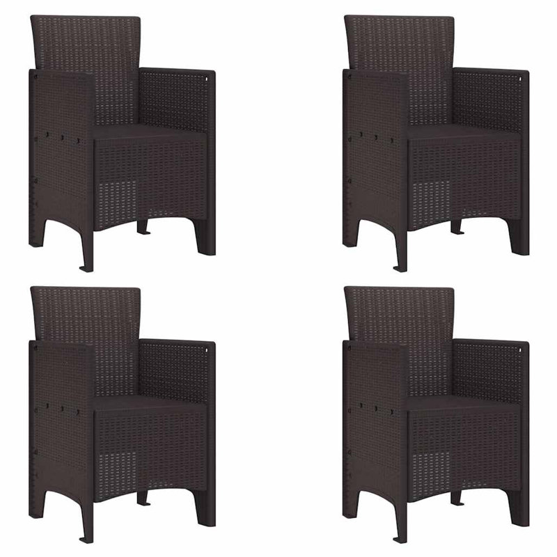 Patio Dining Side Chair, Brown