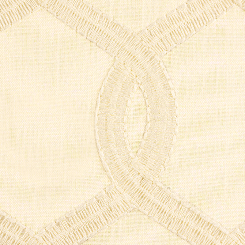 Gresham Embroidery Fabric, Crème