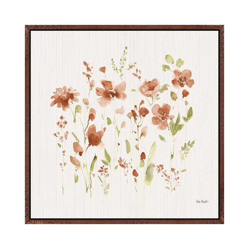 Time To Share VIII Spice by Lisa Audit - Painting on Canvas, 93.98cm H x 93.98cm W x 3.81cm D, Classic Brown Wood Framed