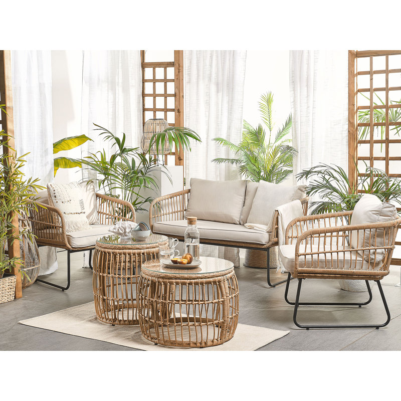 Feder 4 Seater Rattan Sofa Set
