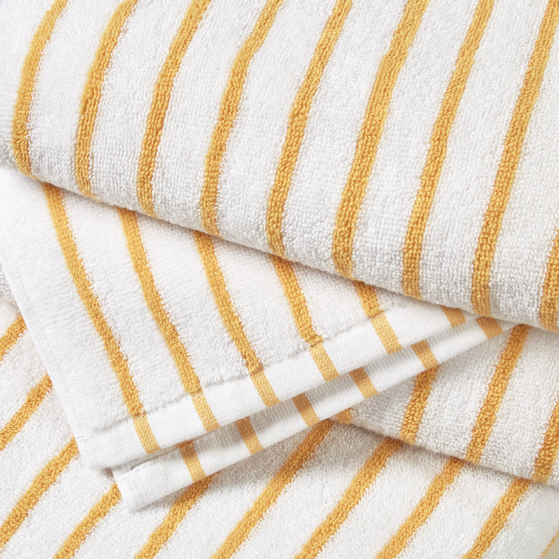 Serviette de plage 100% coton Carley Carley, Jaune