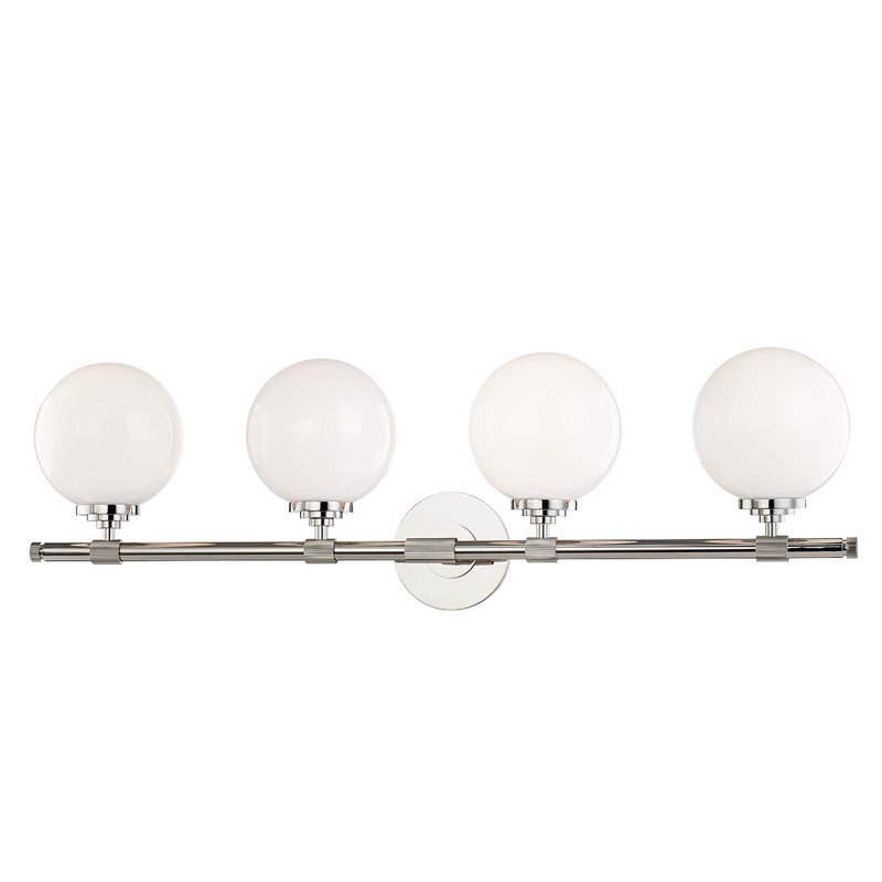 Bowery Bath Light Bracket in , 4-Light, Polished Nickel