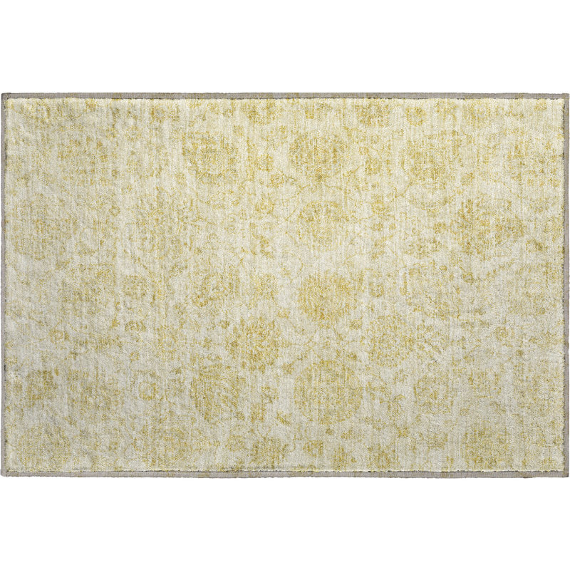 Premium Machine Washable Ashington AMF1833 Damask Rug, Rectangle 1'8" x 2'6"