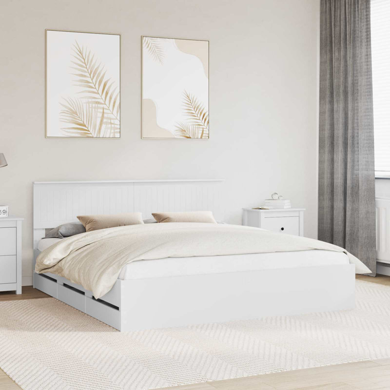 Bed, White, Super King (6')