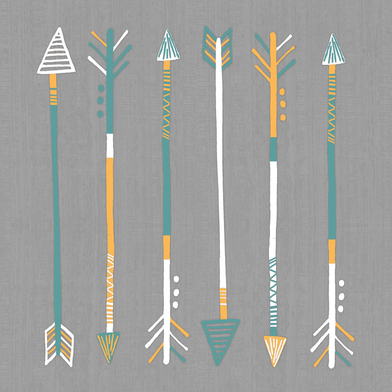 Arrows - Wrapped Canvas Painting, 30cm H x 30cm W x 3.8cm D