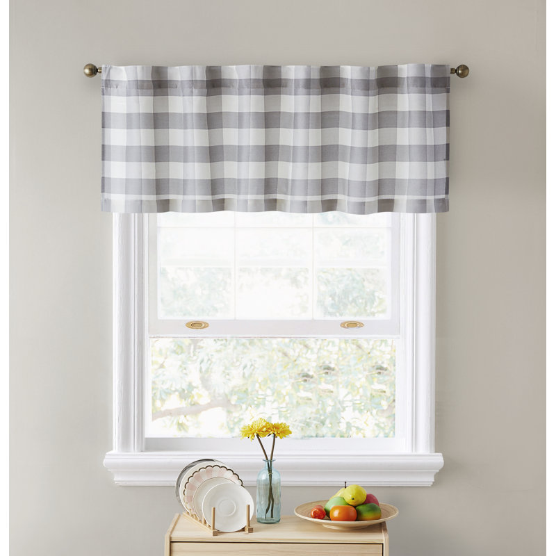 Wellsbury Tailored Window Valance, Dove Gray