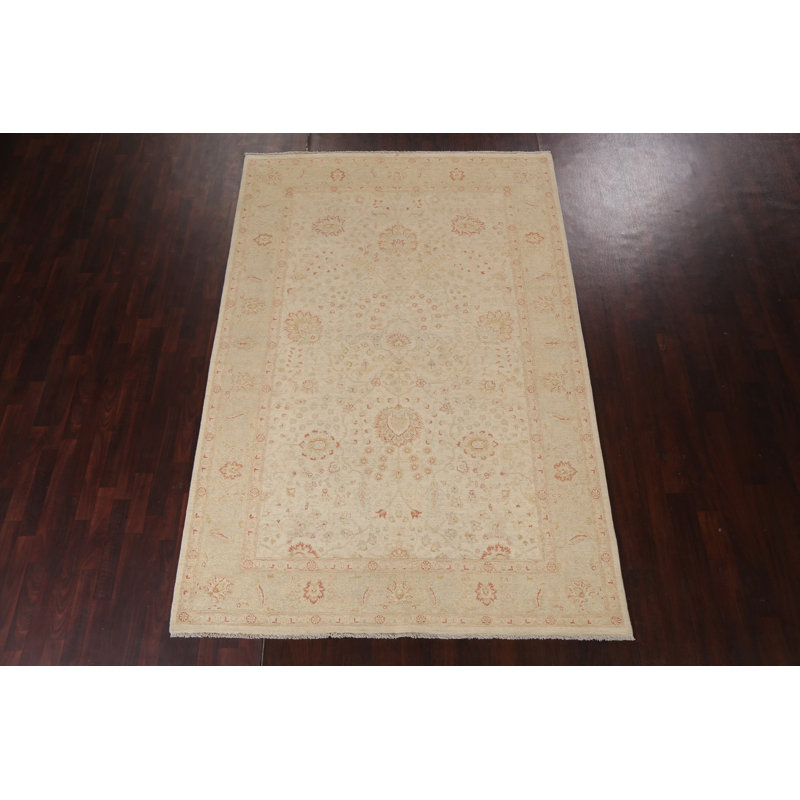 Tapis floral floral Peshawar Chobi noué à la main 7 x 10