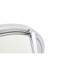 Table de bar en acier inoxydable avec plateau en verre trempé et base plaquée en chrome-868414110