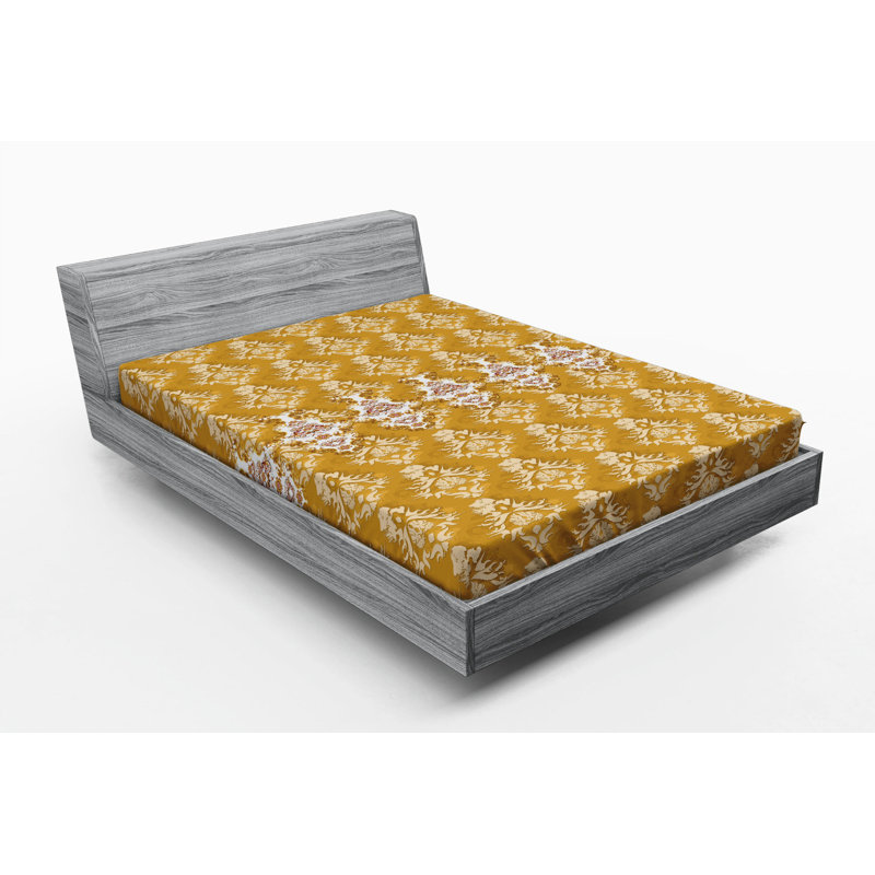 Microfiber Floral Fitted Sheet, Full Fitted Sheet