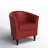 Kronos Faux Leather Barrel Chair-35553878