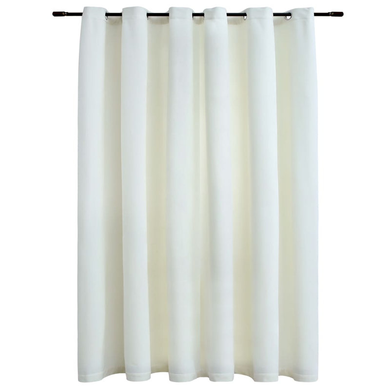 Ja Velvet Blackout Curtain Single Panel, Cream