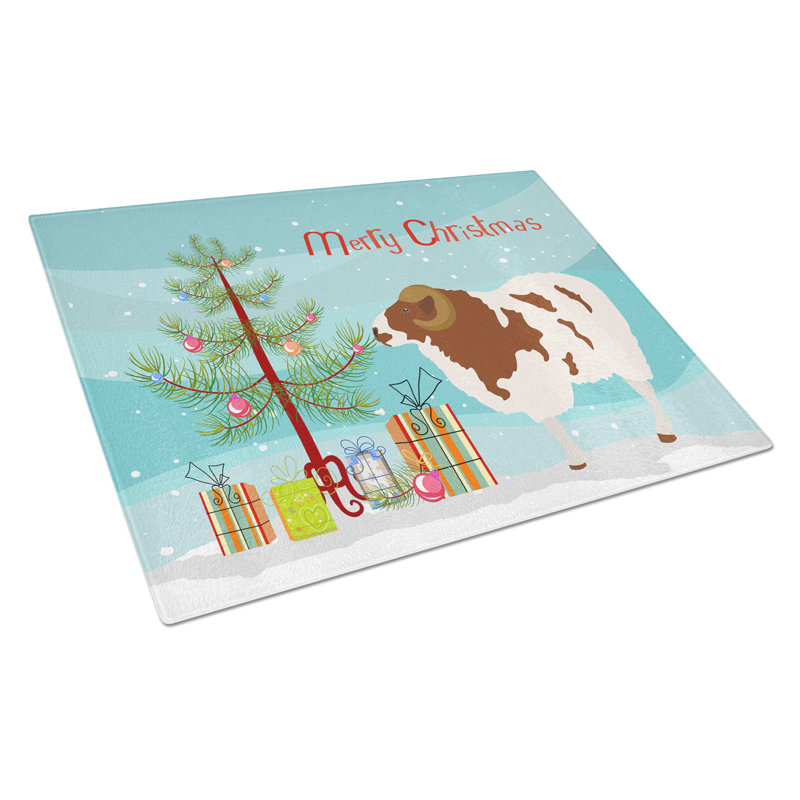 Planche à découper de noël en verre trempé jacob caroline