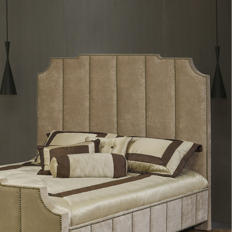 Tête de lit à panneau rembourré Taber, Grand, Cuir - Noir