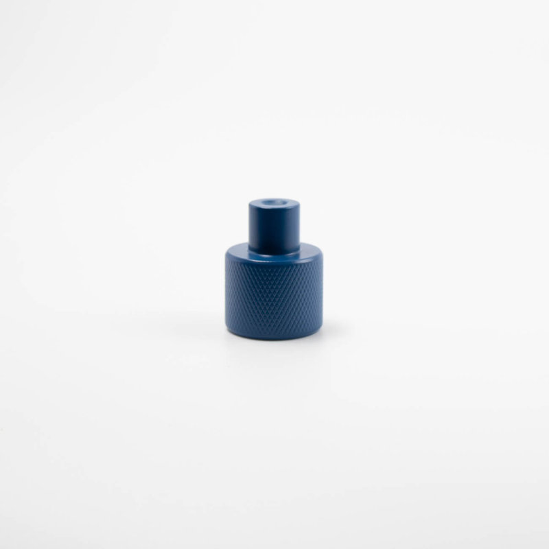 ROUS Hardware Mid Century Modern Knurled Knob, Polo (Navy Blue)