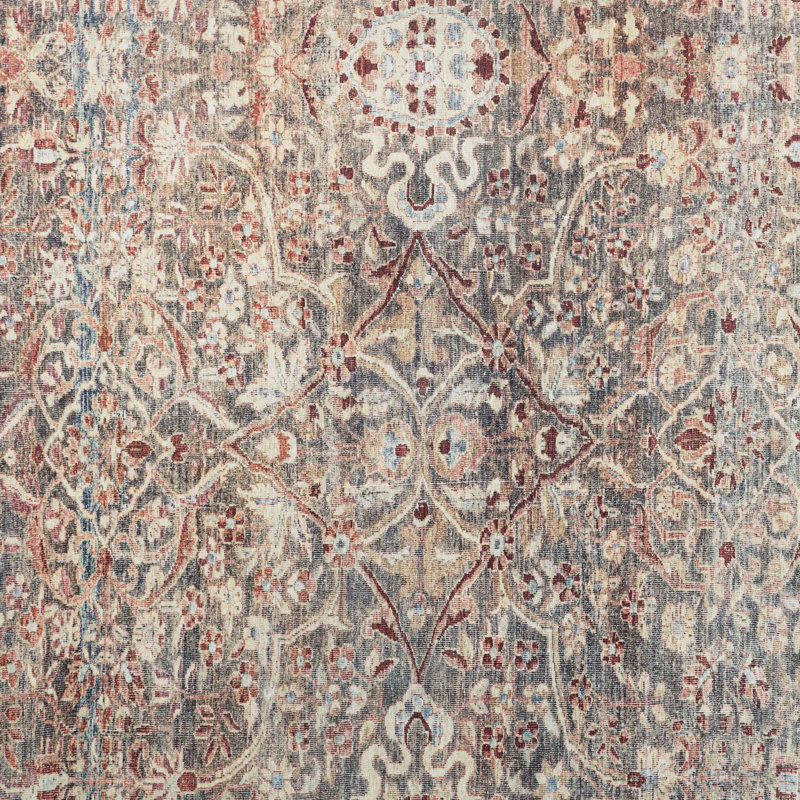 Chris Loves Julia x Loloi Jules Oriental Denim/Spice Area Rug, Rectangle 2'3" x 3'9"