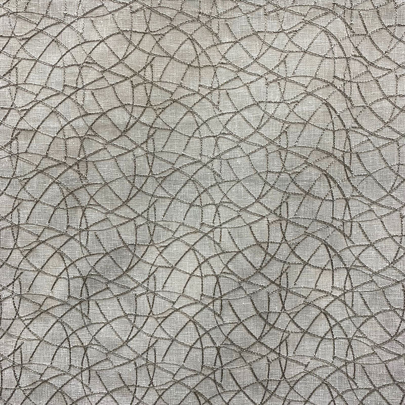 Embroidered Sheer | Neptune Fabric_NEPTUNE, Gray/Metallic