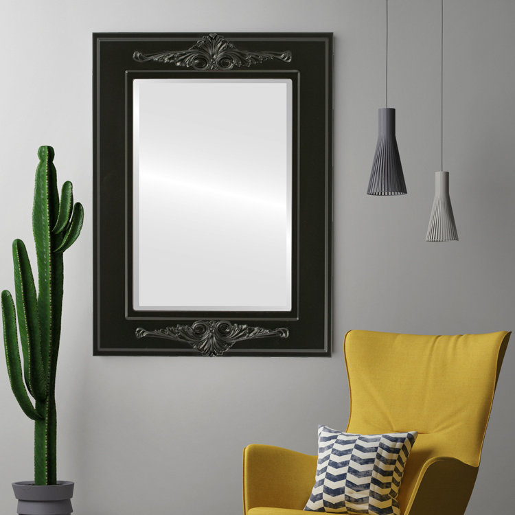 Retiro Rectangle Mirror, 29" x 25", Matte Black
