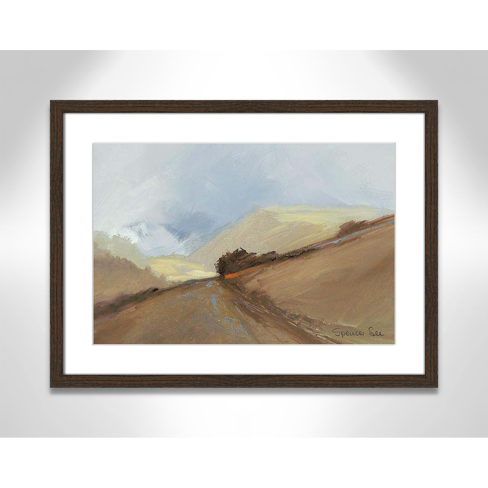 Rialta II Print, 17" H x 23" W x 0.75" D, Walnut Framed