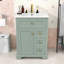 Meuble-lavabo compact avec lavabo en céramique, 3 tiroirs à fermeture en douceur et armoire avec porte à 2 niveaux-1008633496