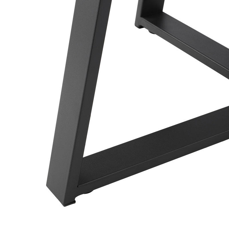 Table basse à pieds croisés avec plateau en faux marbre Avalon, Noir