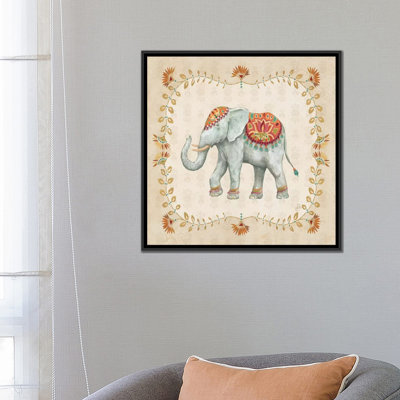 « éléphant walk v », reproduction sur toile tendue