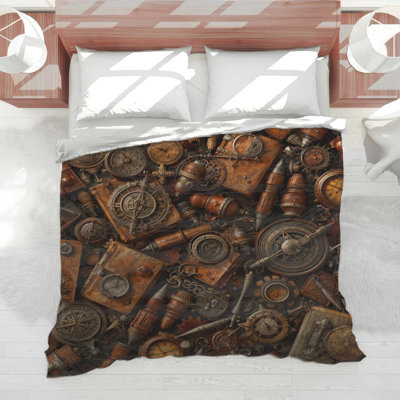 Édredon Steampunk Gears And Clocks