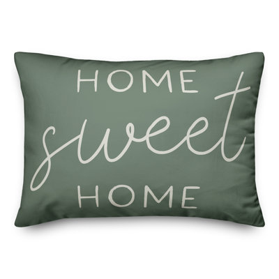 Housse de coussin pour l’extérieur rectangulaire Home Sweet Home/insert