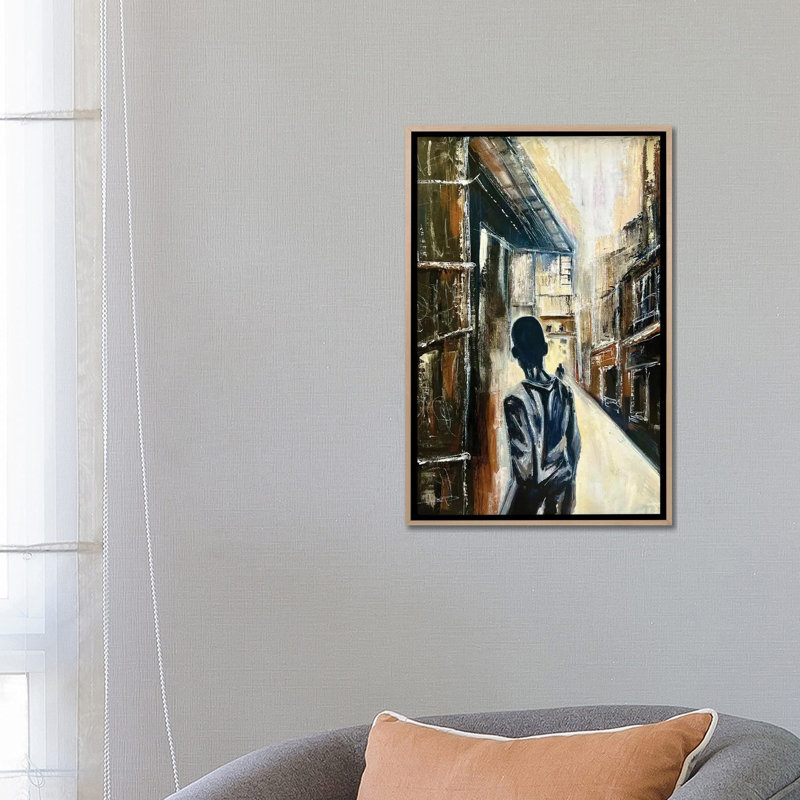 «The Paths We Walk», reproduction d'art sur toile encadrée, 26 po x 18 po, Toile avec cadre, Beige