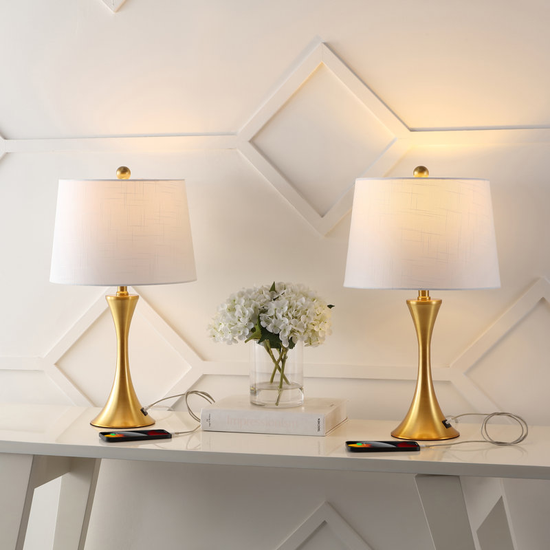 Lampe de table Annamene 22,75 po Annamene, Laiton doré