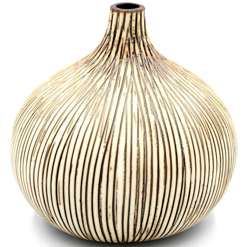 Vase de table Alptekin, Brun, H 3,4 po x l 3,2 po x P 3,2 po