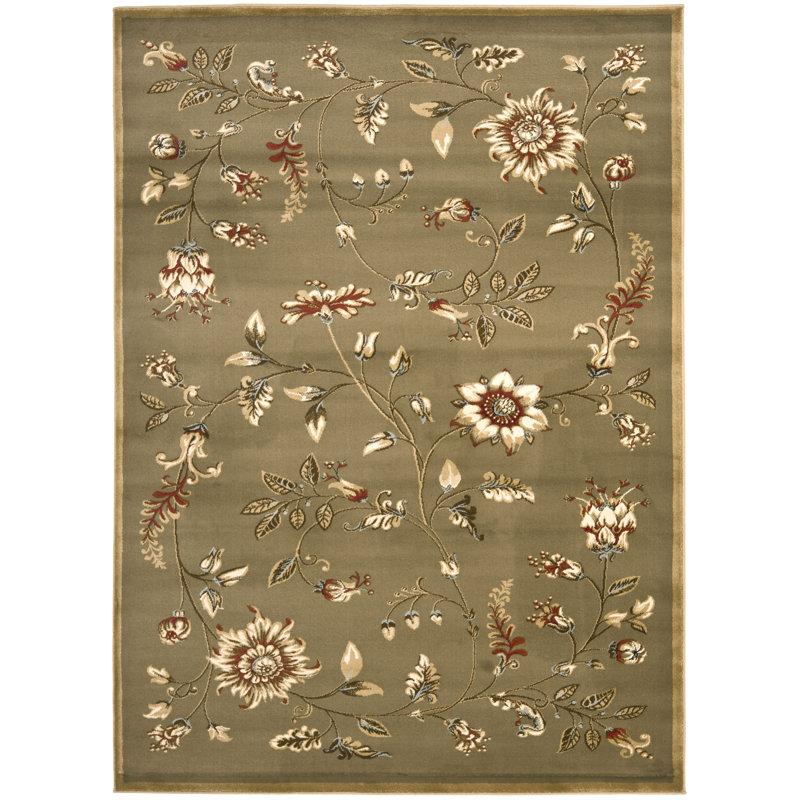 Tapis à motif floral Carolane, Rectangle 8 pi x 11 pi