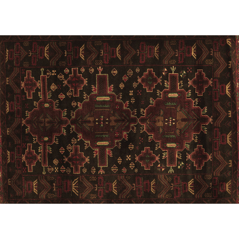 Traditional 2402 Brown Machine Washable Area Rugs, Rectangle 8' x 10'