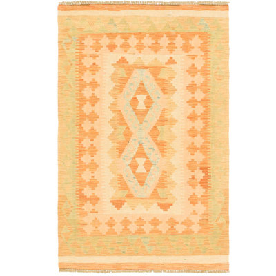 Elland One-of-a-Kind 2'6" X 4'3" New Age Wool Area Rug in Orange