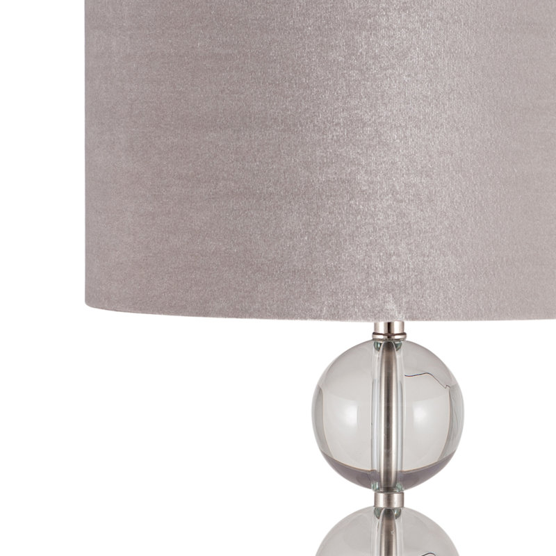 Mcvicker Table Lamp, Silver, Silver/Clear