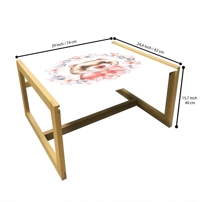 Inmon Trestle Coffee Table, 40cm H x 74cm W x 62cm D