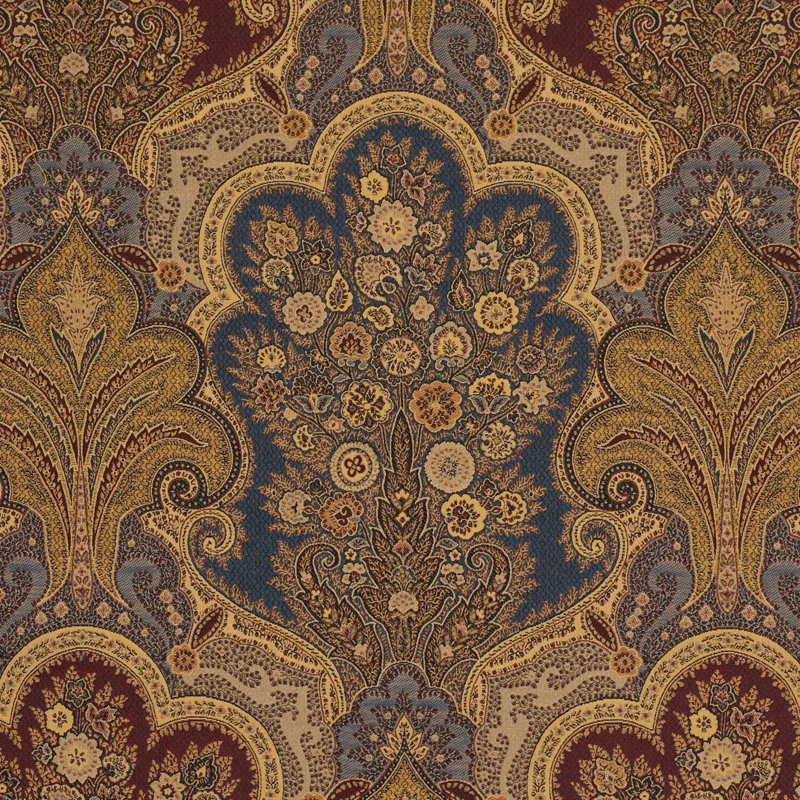 New Castle Paisley Fabric, Indigo