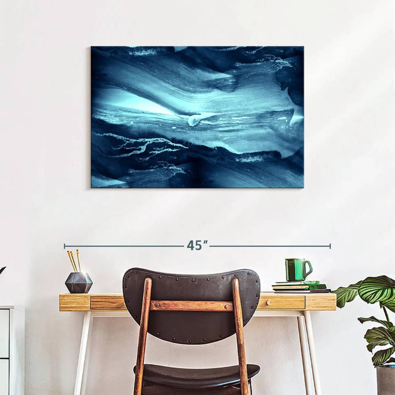 Avery Sleek Abstract Waves, 24" H x 36" W