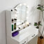 Ensemble de coiffeuse avec table et grand miroir éclairé