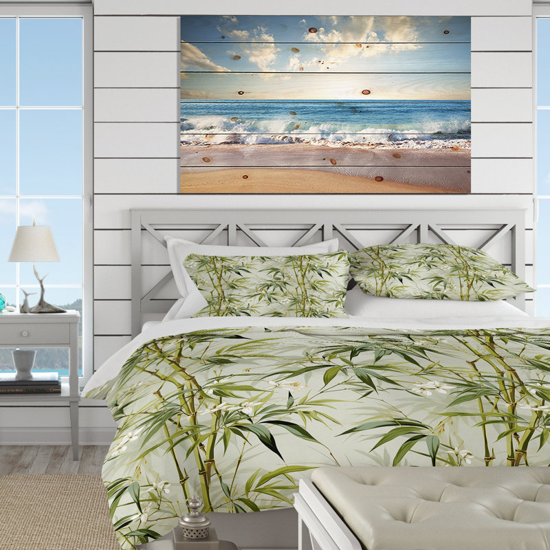 Ensemble de housse de couette Bamboo Zen Tropical, Housse de couette simple + 1 taie décorative stan