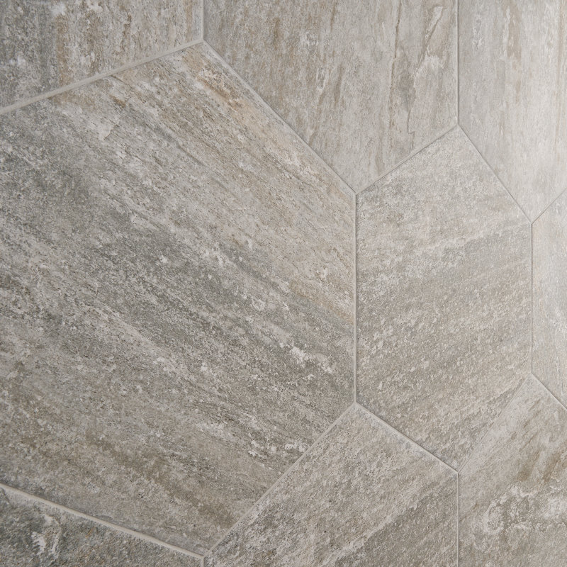 Stonewell 19.08 In. X 22.04 In. Hexagon Matte Porcelain Floor And Wall Tile (12.91 Sq. Ft. / Case), Storm Gray