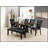 Modern Faux Marble Top Dining Table with Shelve Storage Base, Birch Wood and MDF Construction for Durability