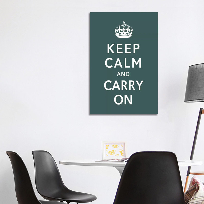 Keep Calm & Carry On - Wrapped Canvas Print, 101.6 cm H x 66.04 cm W x 1.91 cm D