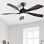 Ventilateur de plafond moderne de 52 pouces avec 3 moteurs à courant continu réversible à télécommande et 5 pales en ABS à intensité variable