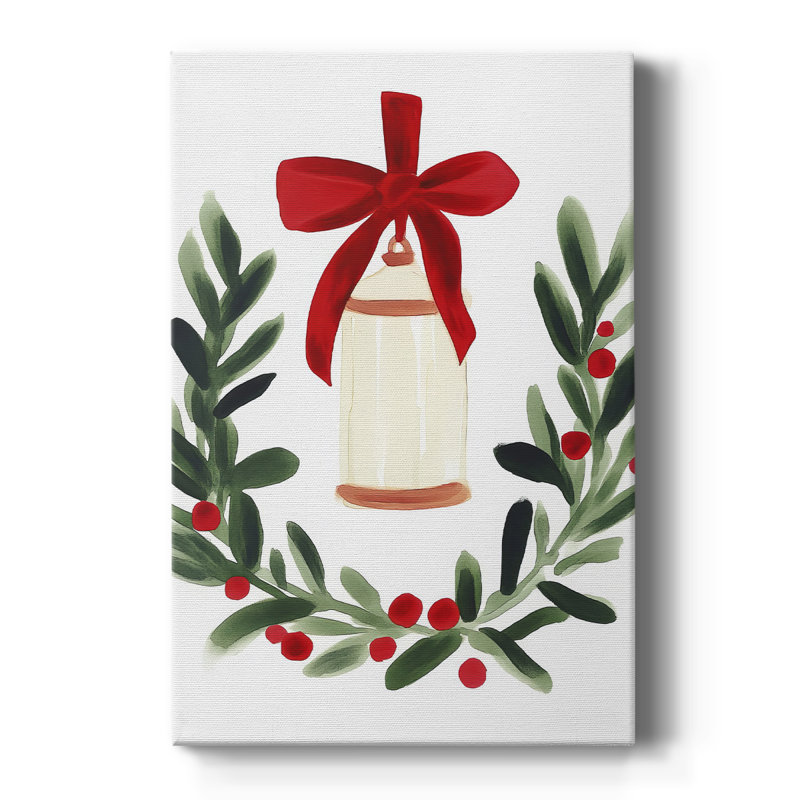 Art des Fêtes de Noël - Toile tendue avec châssis CMII, H 27 po x l 18 po