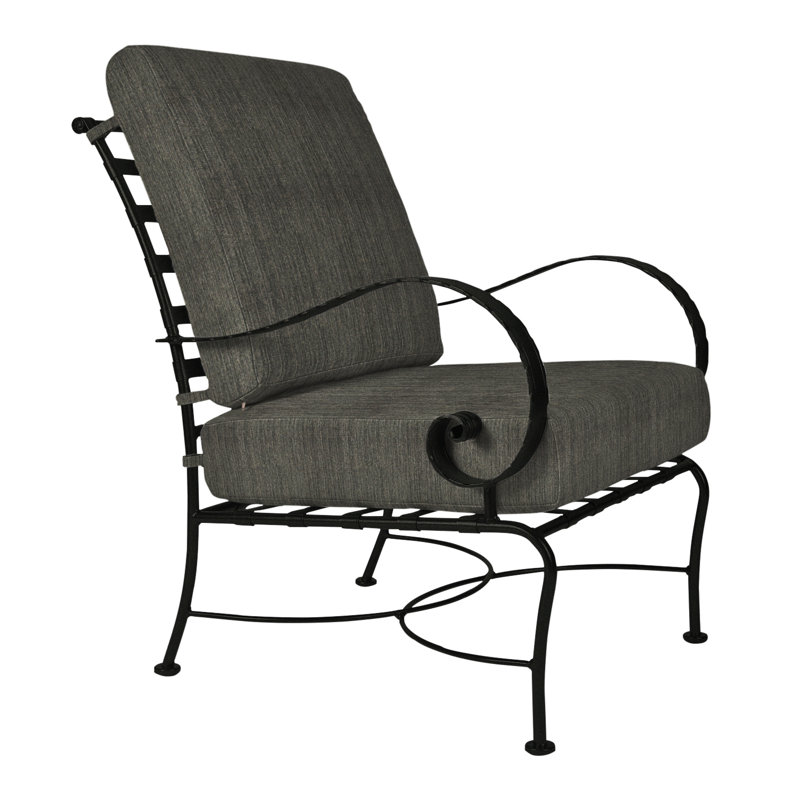 Classico Outdoor Lounge Chair, Carbon Black, Flagship Stone Sunbrella®